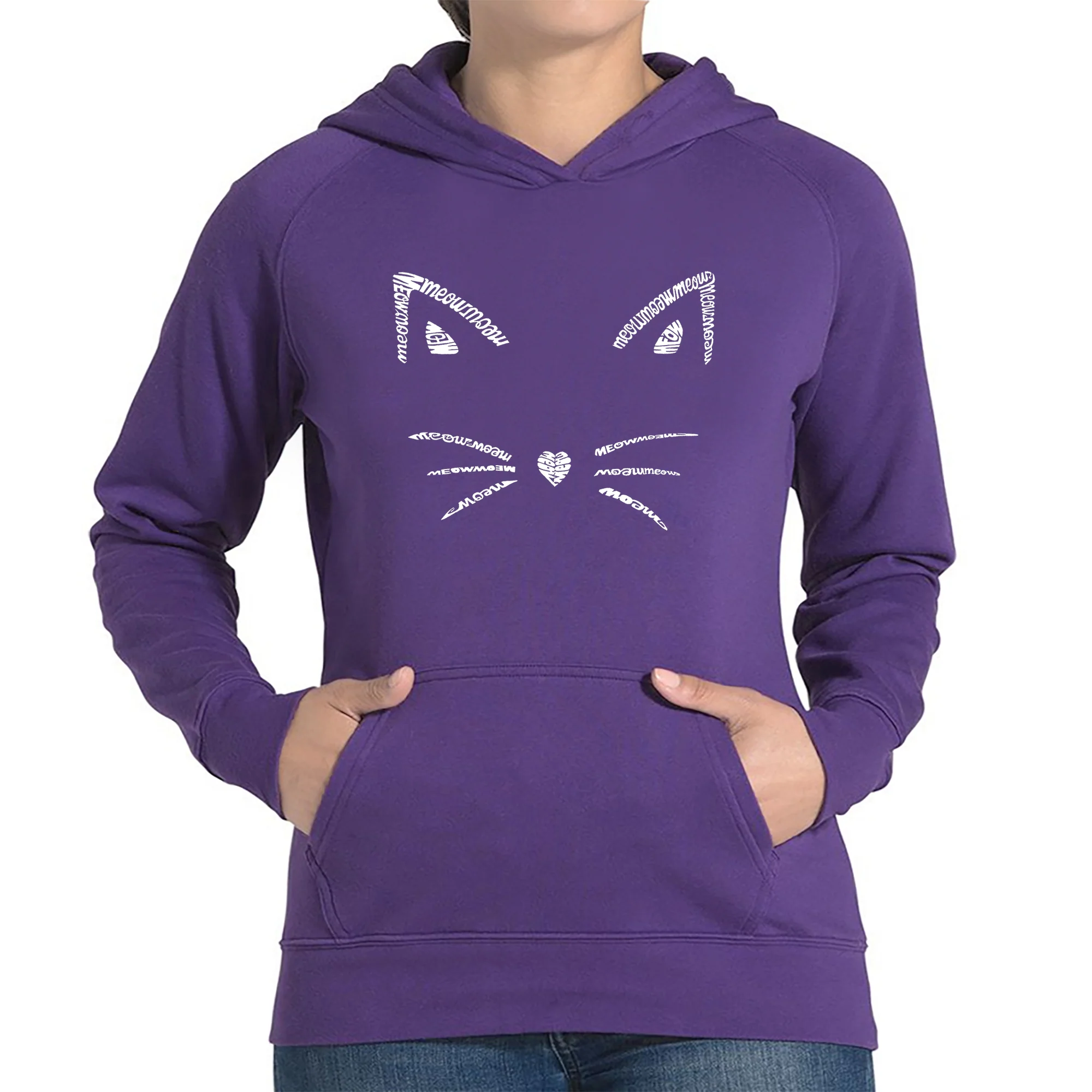 Whiskers  - Women's Word Art Hooded Sweatshirt - Image 4