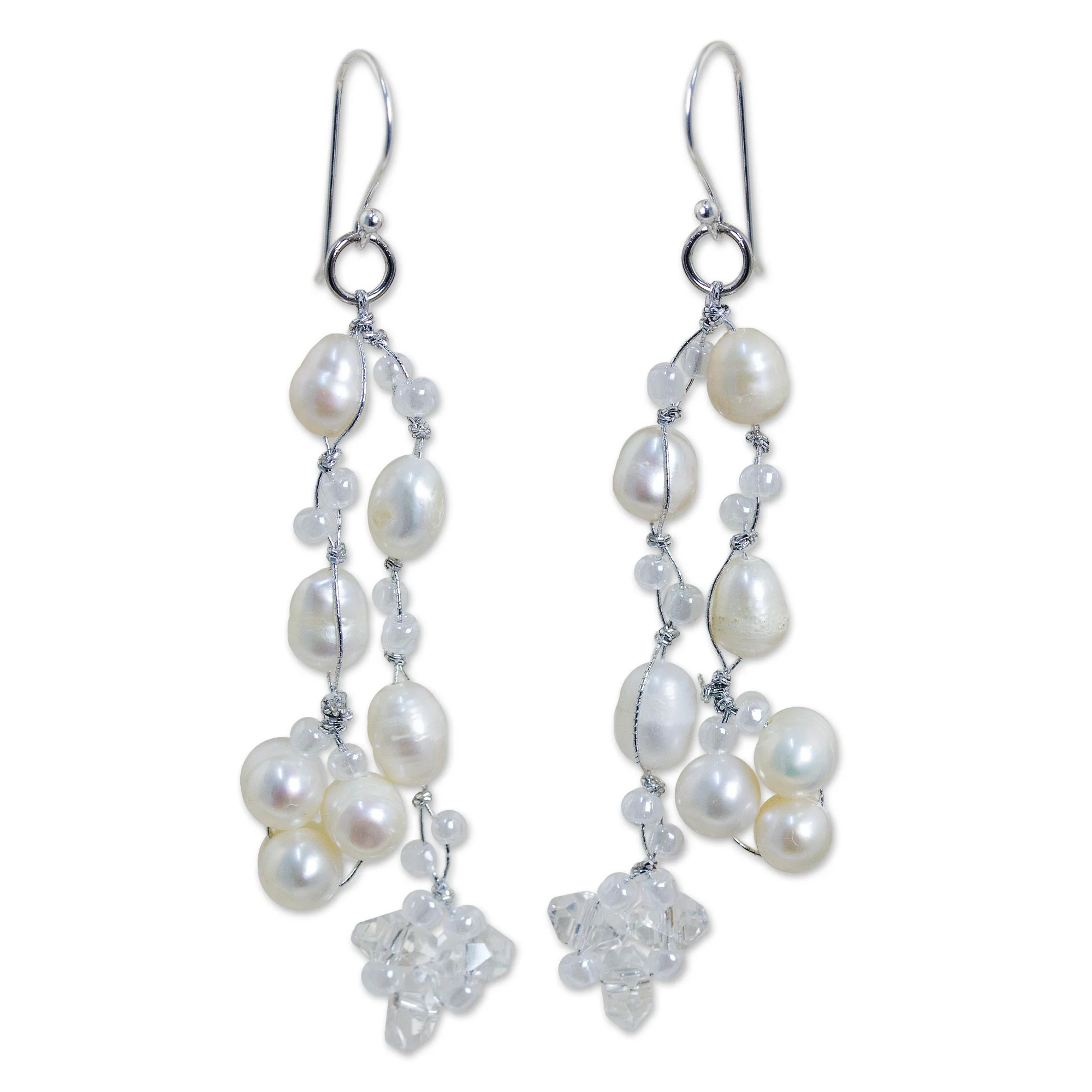 Whisper Cultured Freshwater Pearl Waterfall Earrings - Image 2