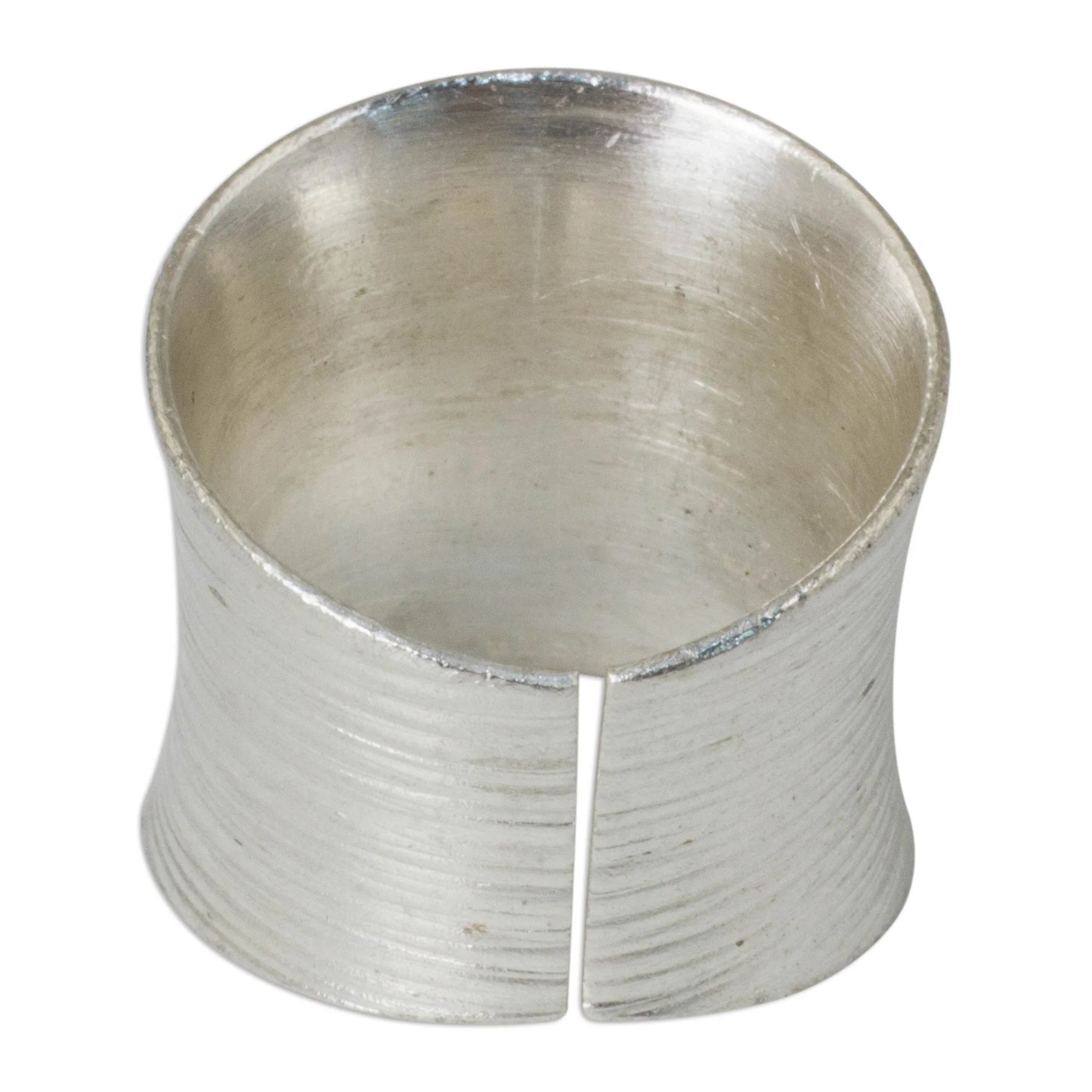 Whispering Snow Silver Modern Ring - Image 3