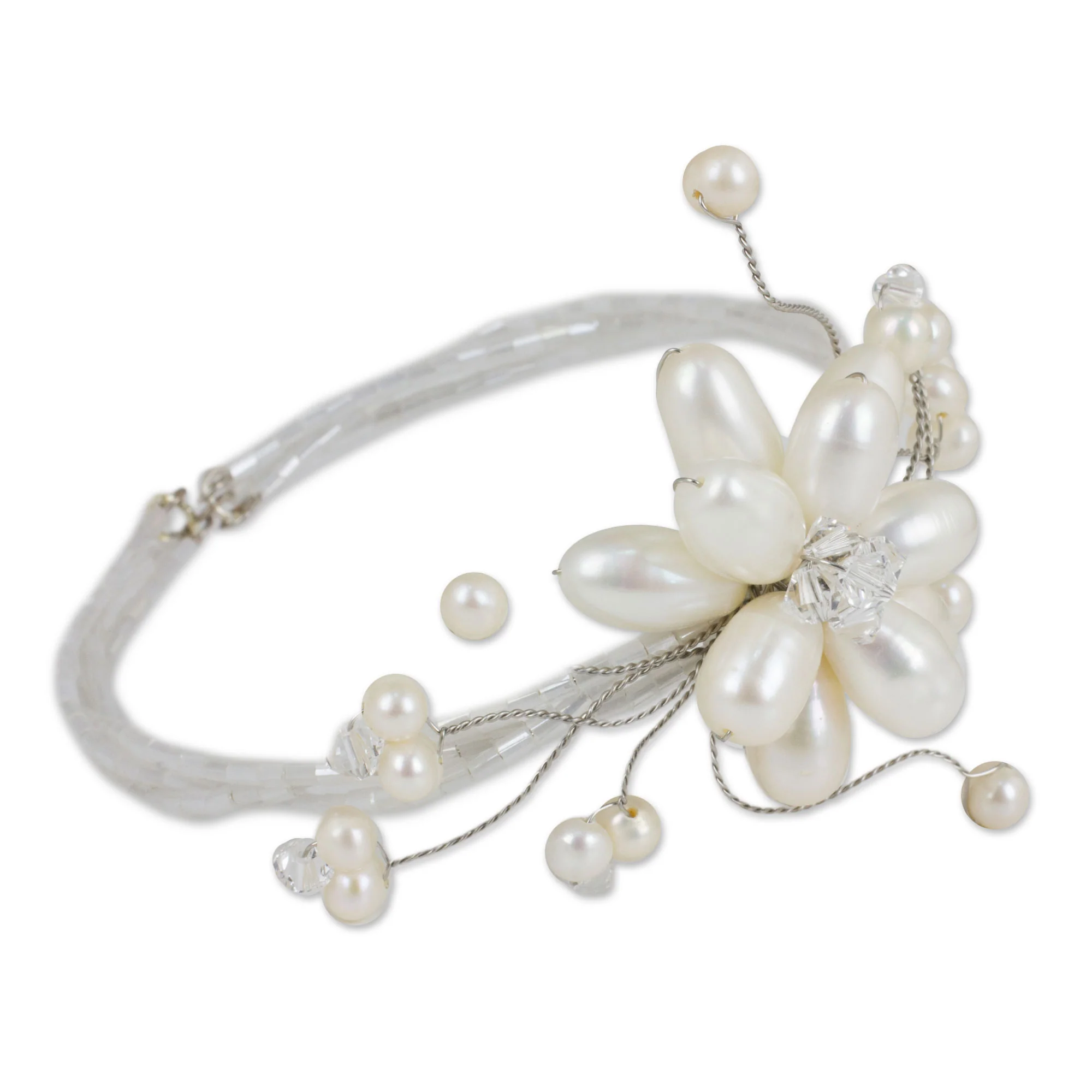 White Freshwater Pearl Bracelet - Image 2