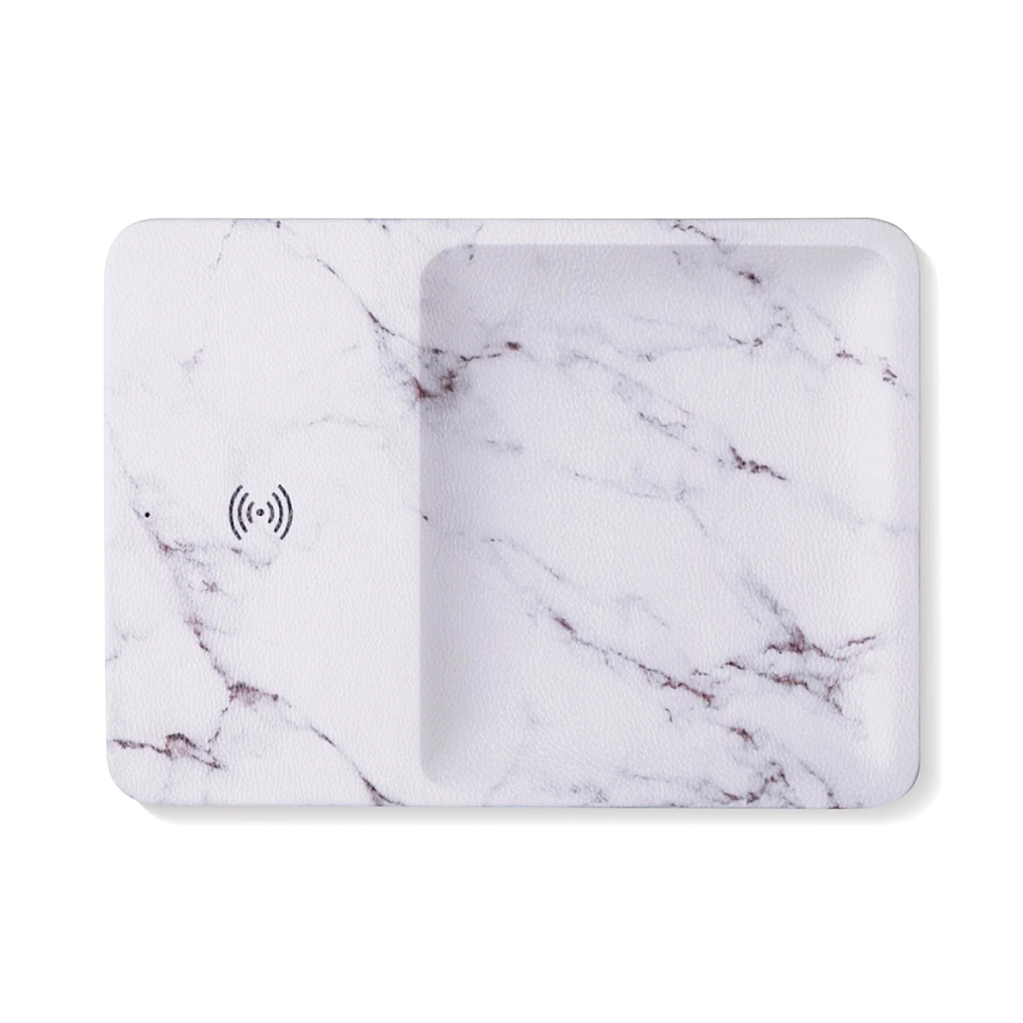 White Marble Wireless Charging Organizer - Image 3