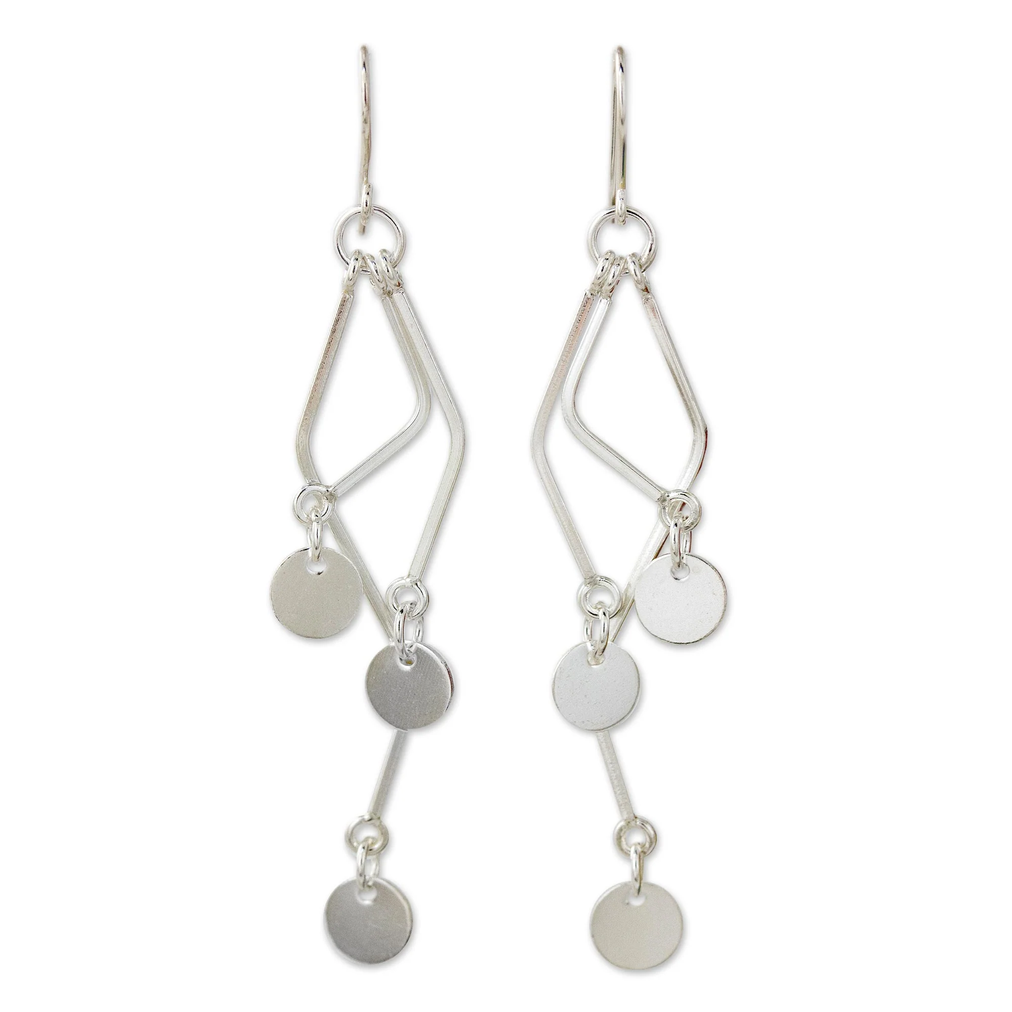 Wind Chime Sterling silver dangle earrings - Image 2