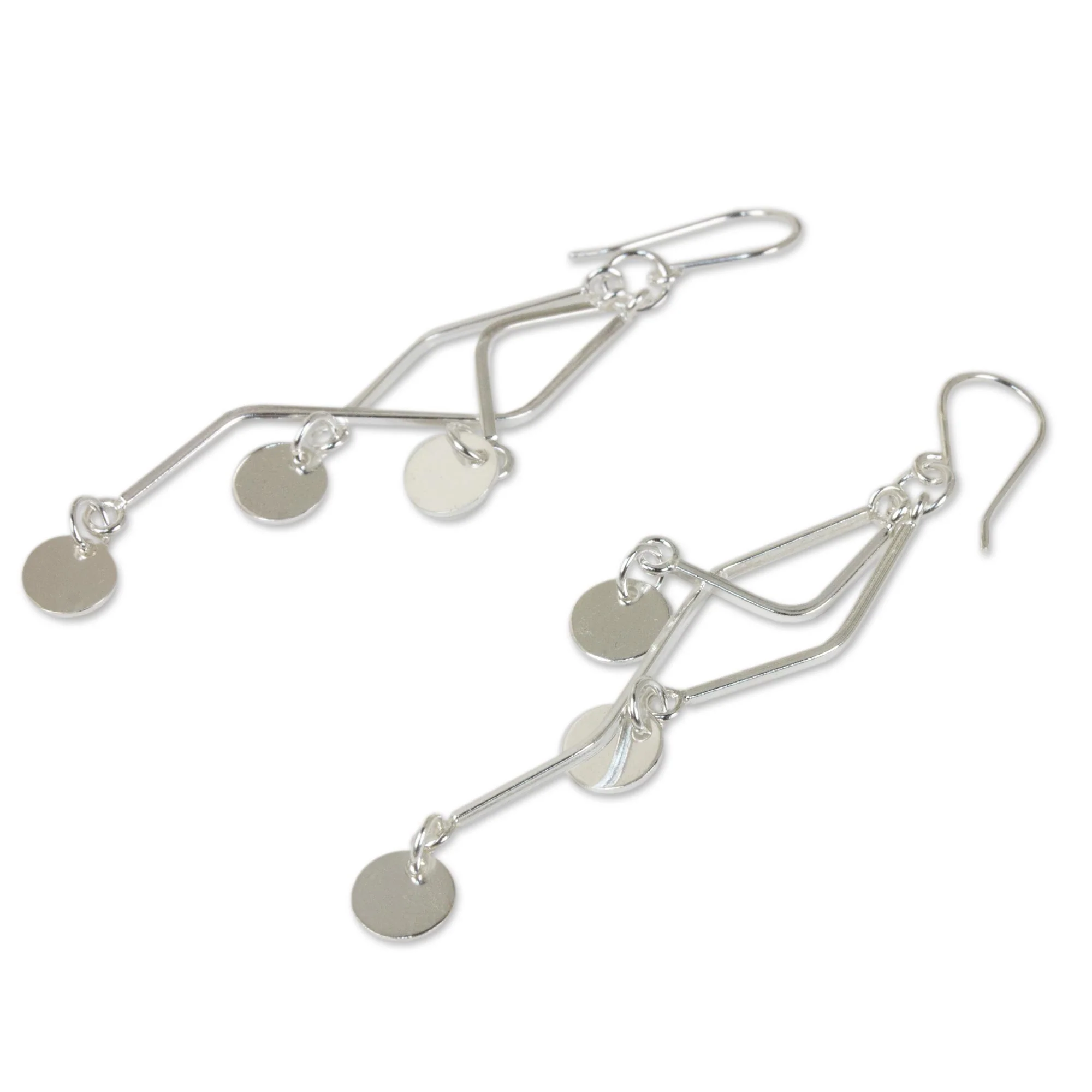 Wind Chime Sterling silver dangle earrings - Image 3