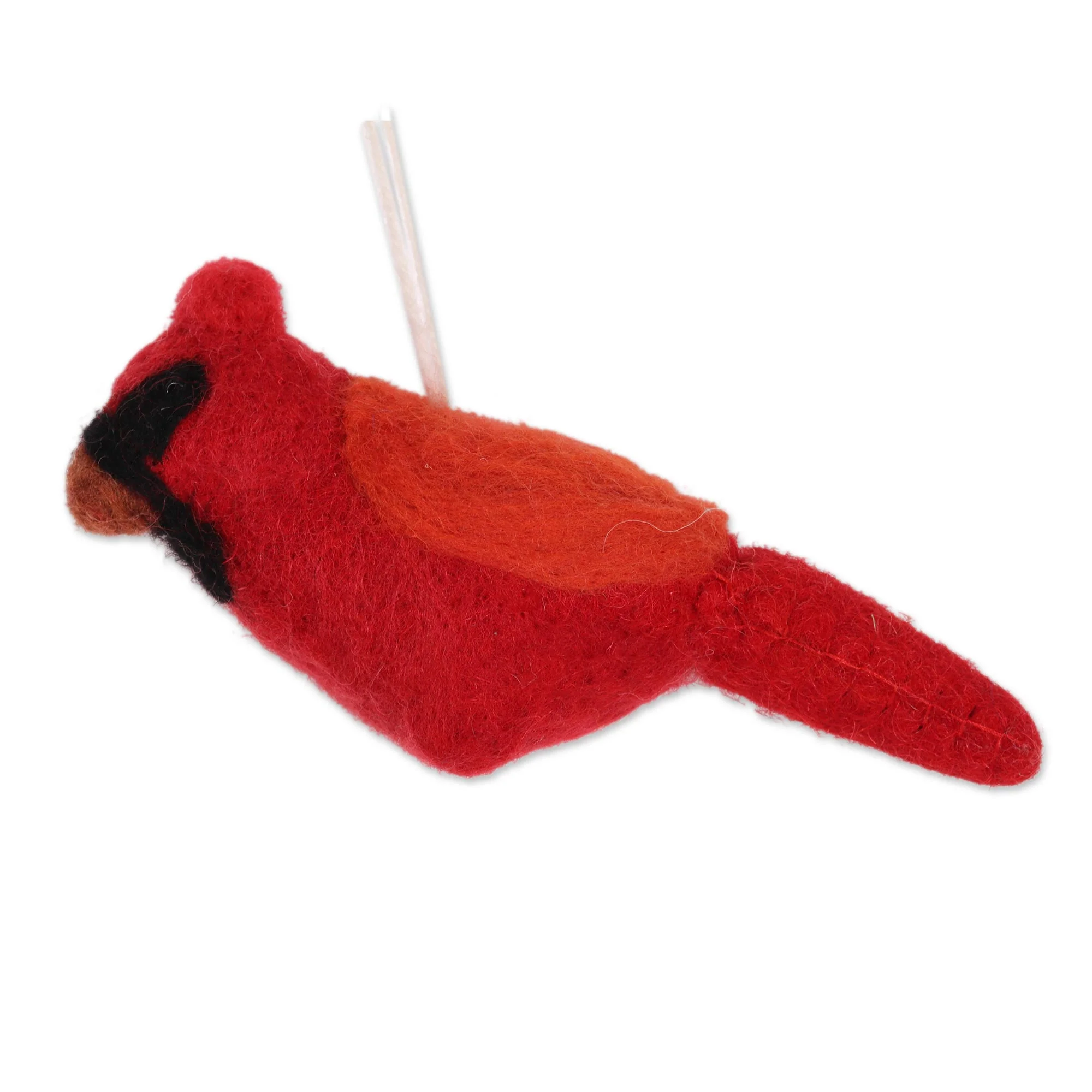Winter Birds Assorted Wool Felt Bird Ornaments from India (Set of 4) - Image 4