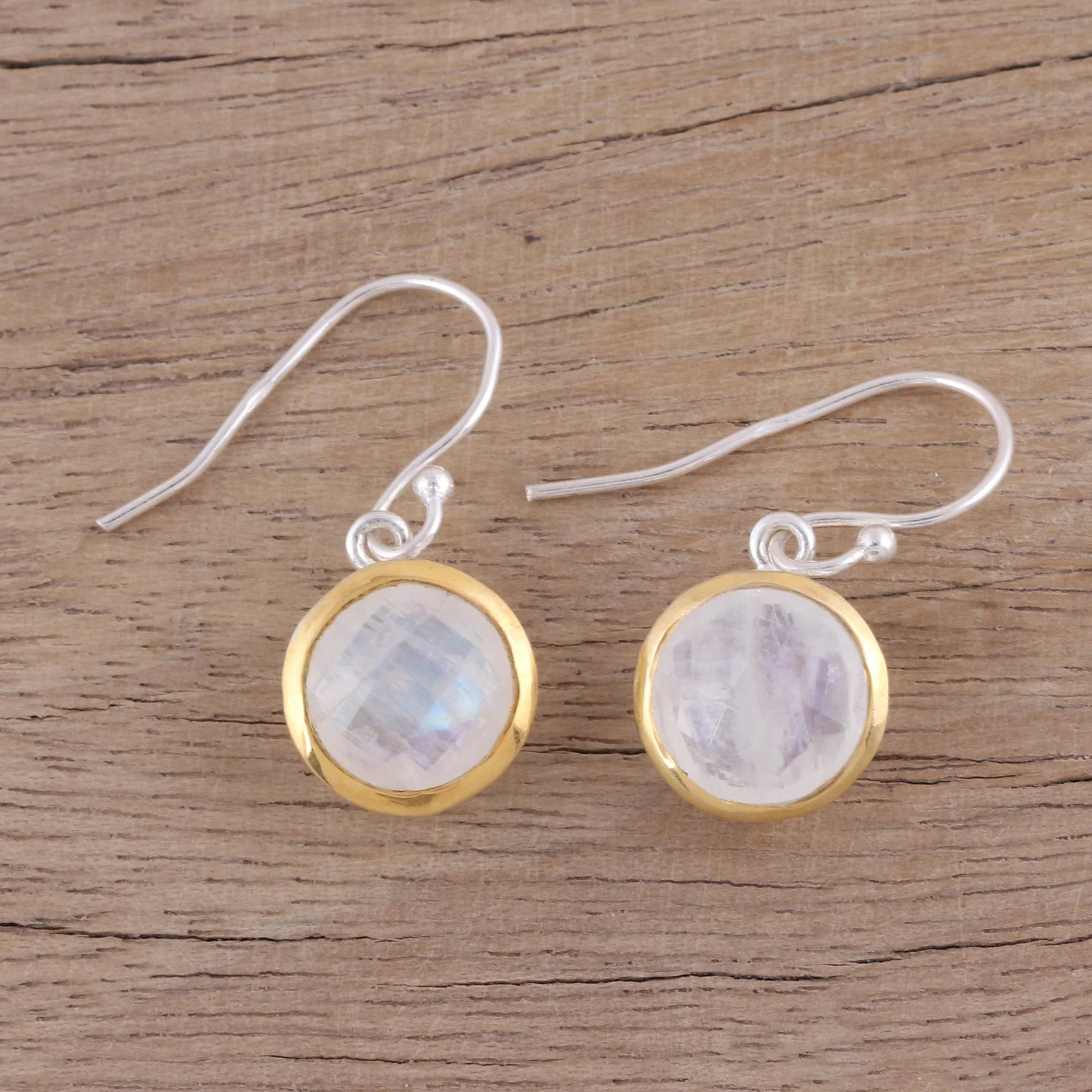 Wintry Glade Rainbow Moonstone Earrings - Image 3