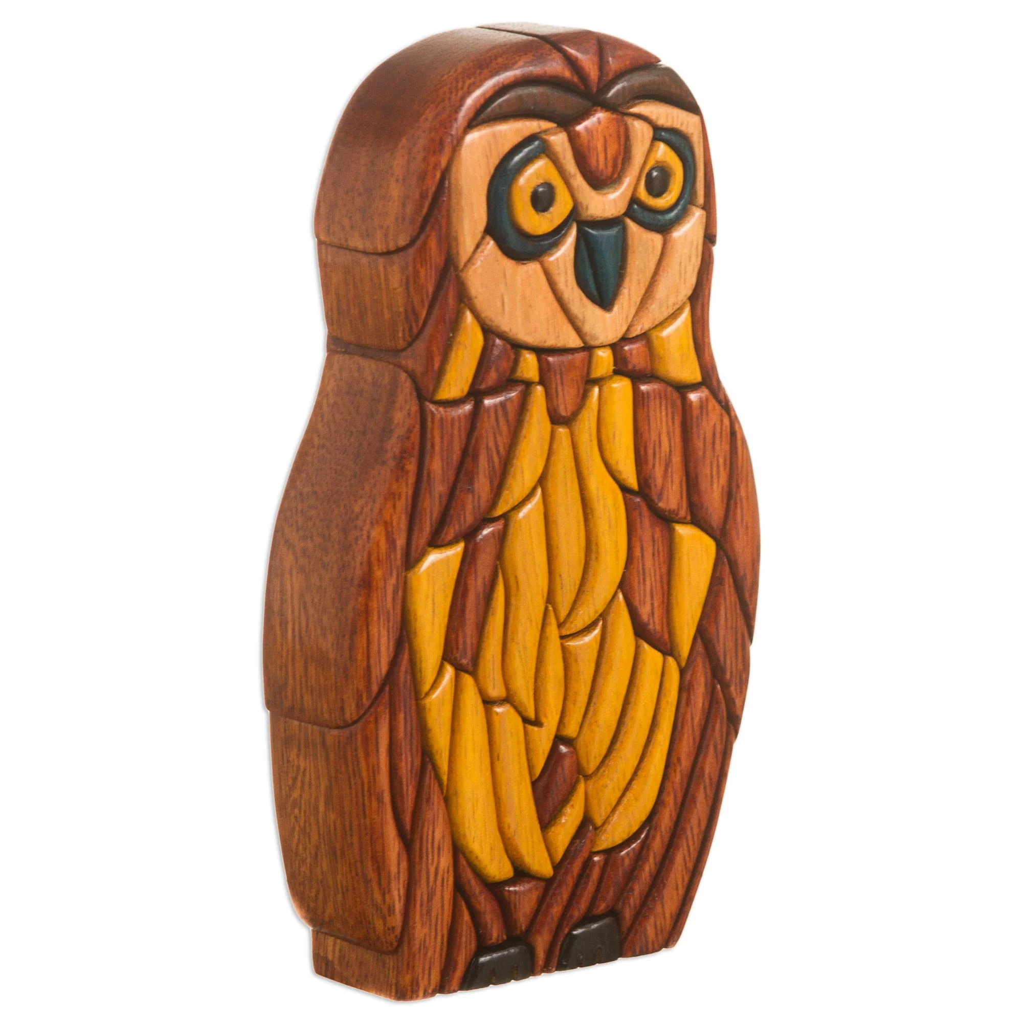 Wise Owl Ishpingo Wood Sculpture - Image 4