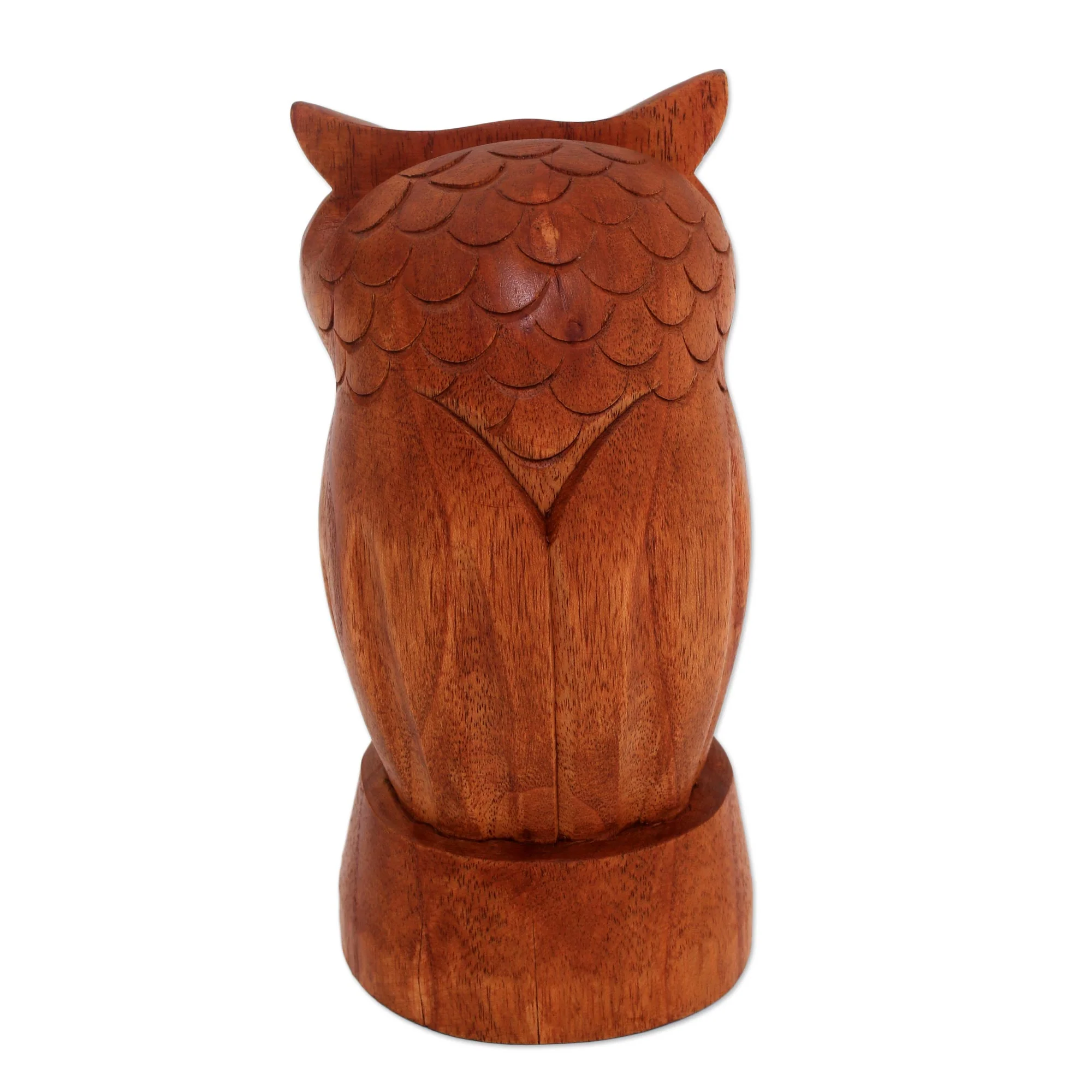 Wise Owl Owl-Shaped Jempinis Wood Eyeglasses Holder from Bali - Image 5