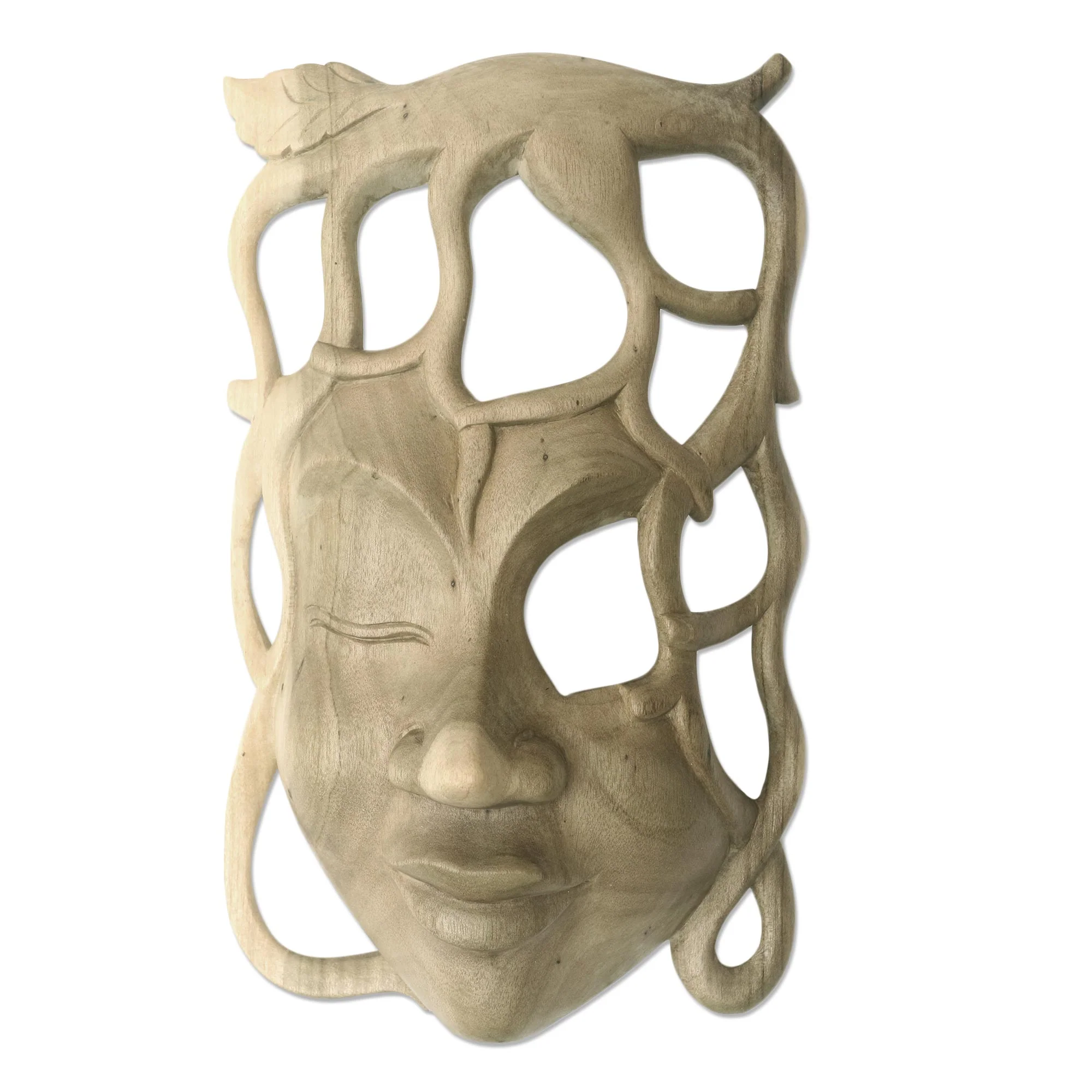 Woman of the Forest Hand Made Contemporary Wall Mask - Image 2
