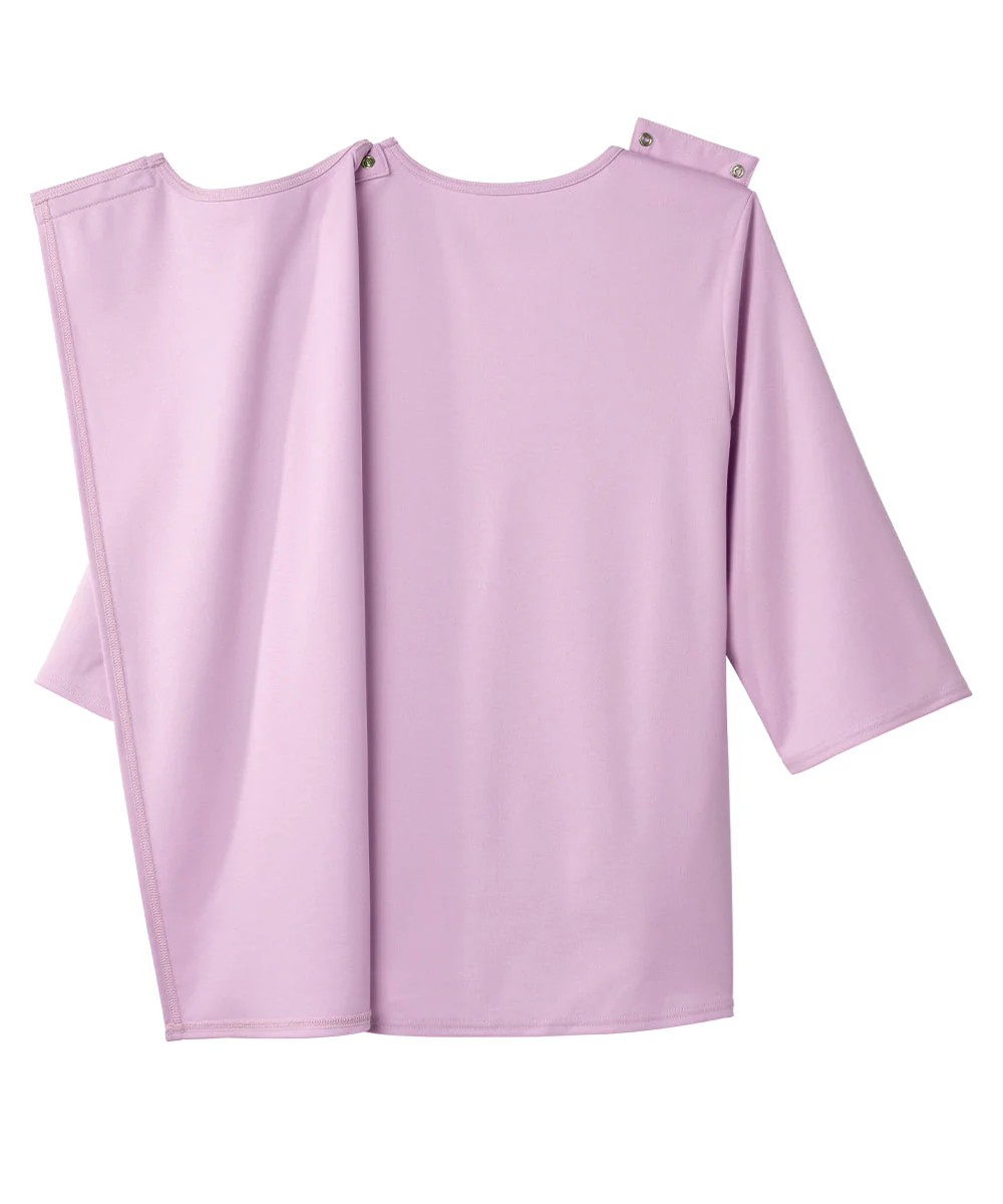 Women's Open Back 3/4 Length Sleeve Top with Embroidery - Image 4