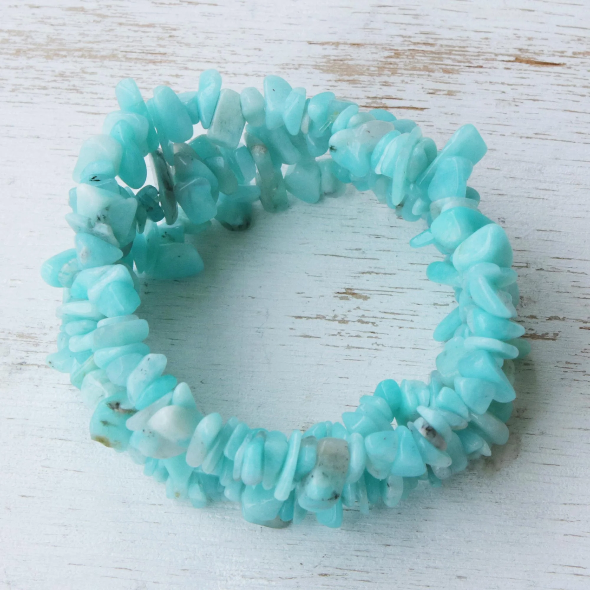 Wonders Handcrafted Beaded Amazonite Bracelets (Set of 3) - Image 4