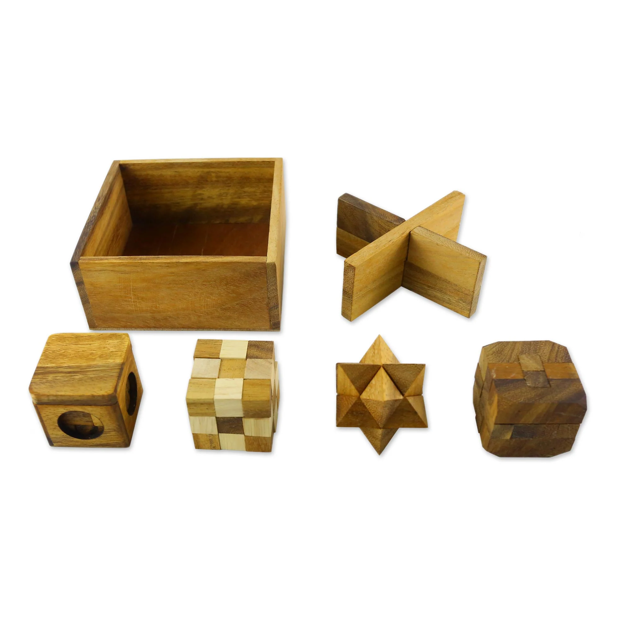 Wooden 3-Dimensional Five Puzzles - Image 2