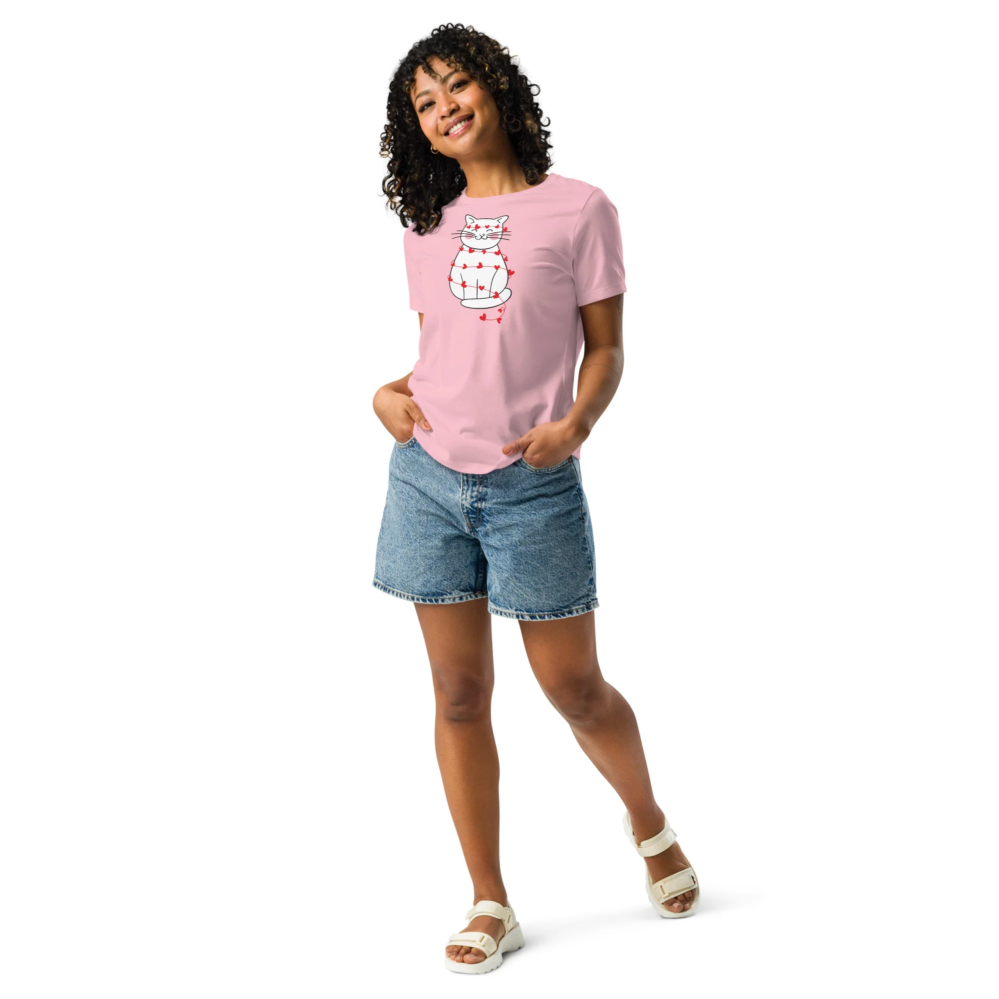 Wrapped in Love Kitty Women's Relaxed T-Shirt - Image 2