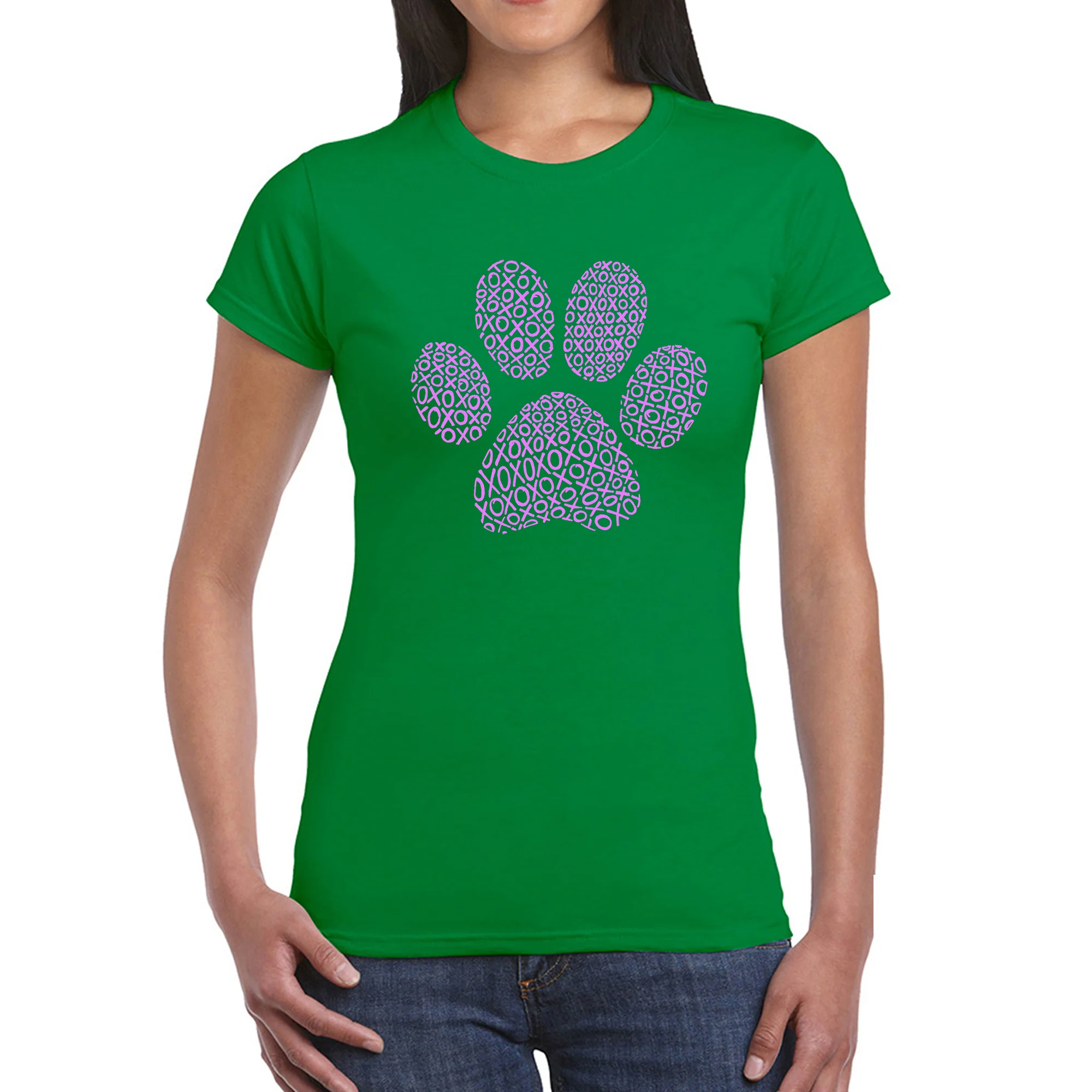 XOXO Dog Paw - Women's Word Art T-Shirt - Image 5