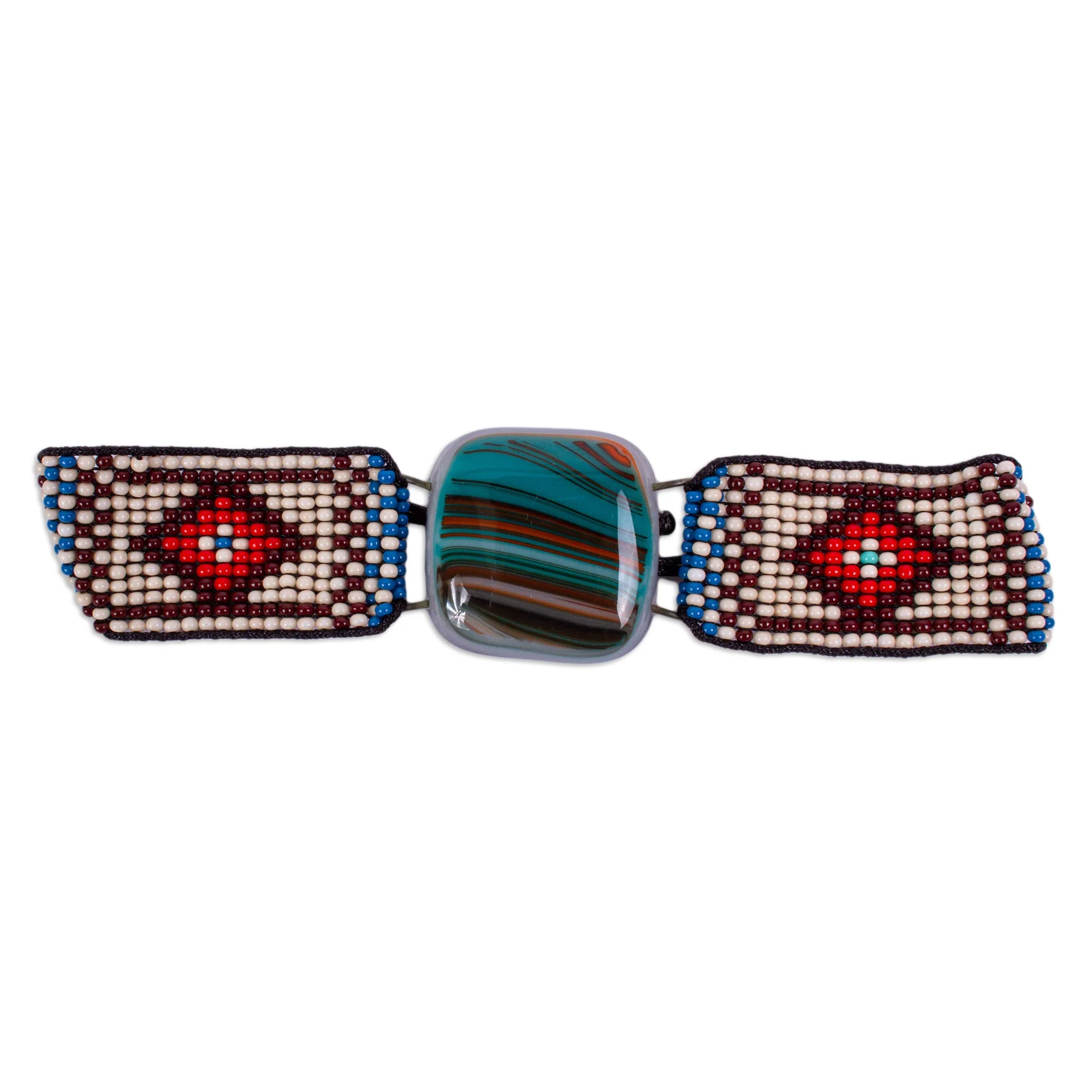 Zapopan Currents Handmade Fused Glass Bracelet - Image 4